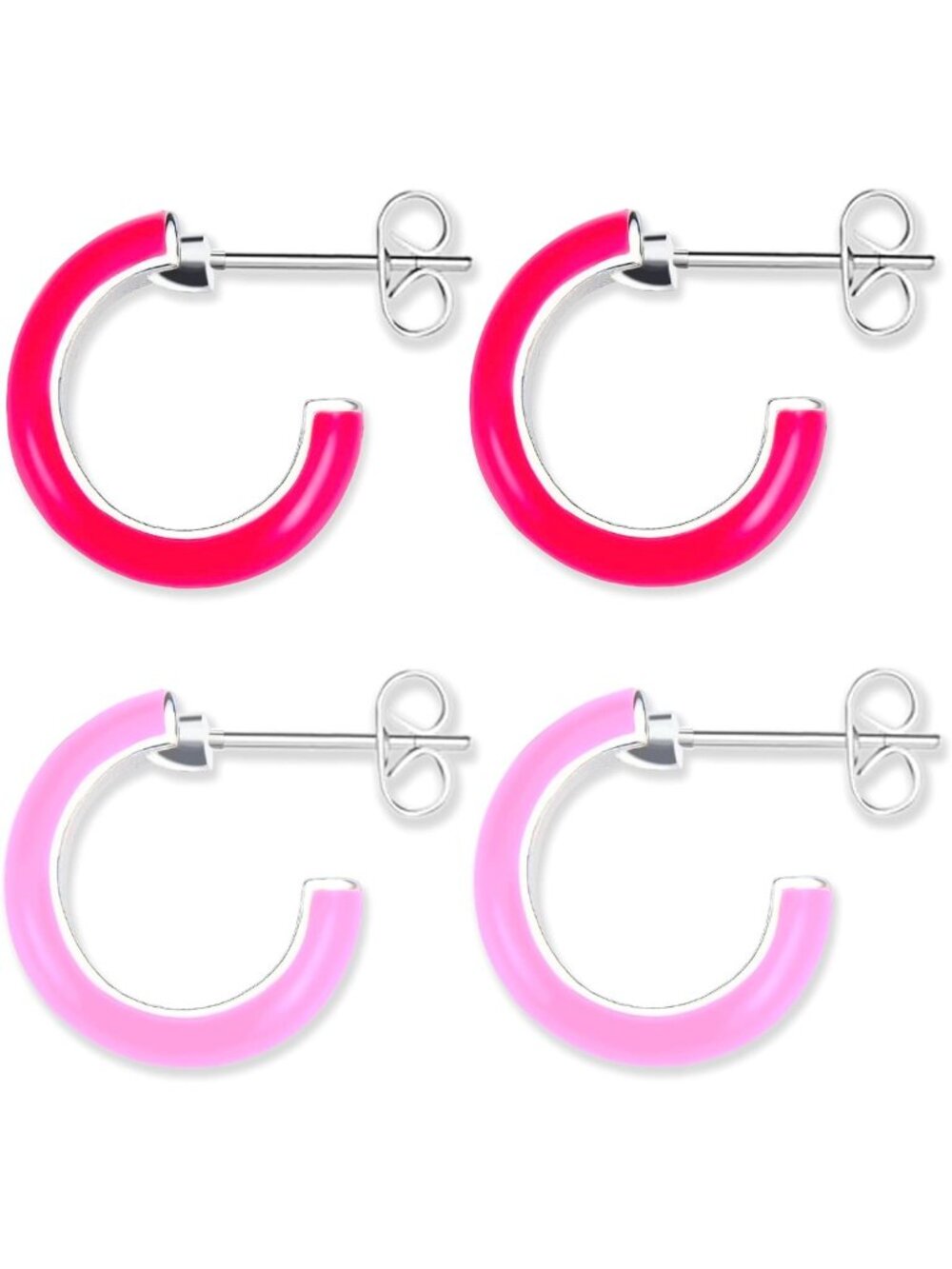 Colorful Enamel Small Hoop Earrings for Women | Simple Style for Any Occasion